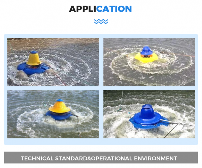 Tipo automático gaseificador de flutuação do impulso 2HP para a lagoa de peixes 2